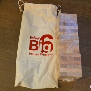 Wawa Jenga Wooden Block Set with Inspirational Messages NEW